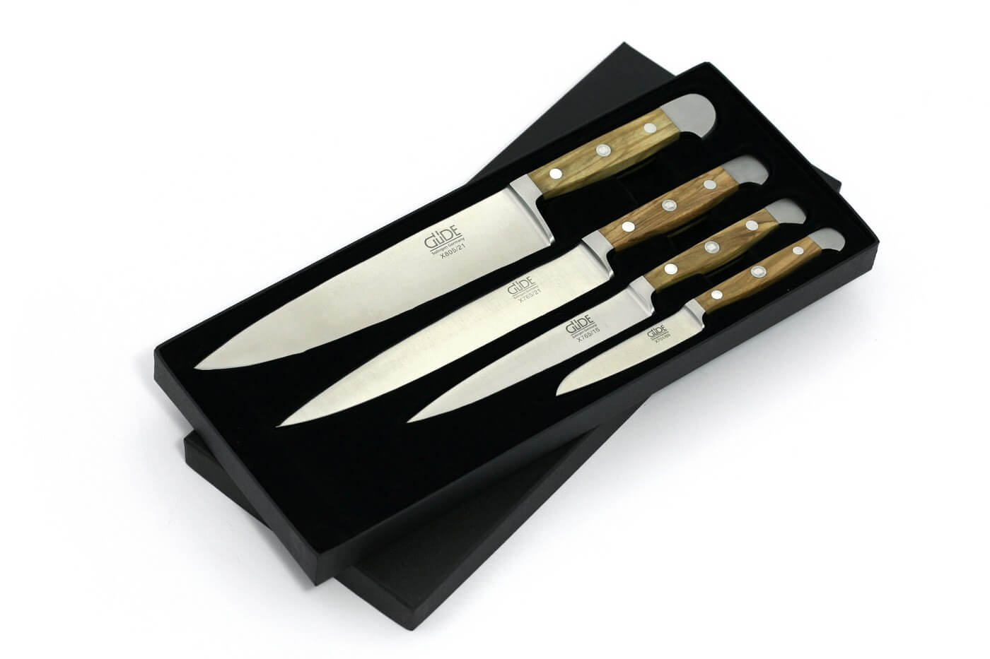 Coffret Güde 4 couteaux forgés Alpha Olive