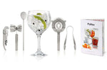 Kit cocktail 5 pièces Pulltex acier inoxydable + recettes