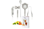 Kit cocktail 5 pièces Pulltex acier inoxydable + recettes