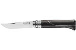 Couteau Opinel n°8 Ellipse lame 8,5cm acier inox manche ébène