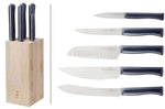 Bloc bois de hêtre 5 couteaux cuisine Opinel Intempora