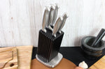 Bloc contemporain 5 couteaux cuisine Sabatier International Ixo tout inox