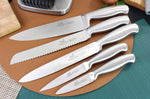 Bloc contemporain 5 couteaux cuisine Sabatier International Ixo tout inox
