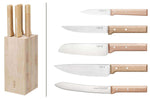 Bloc bois de hêtre 5 couteaux cuisine Opinel Parallèle