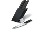 Bloc Victorinox Swiss Modern 6 pièces bois de hêtre laqué noir acier inox