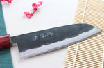 Couteau santoku japonais artisanal Wusaki Yuzo BS2 17cm