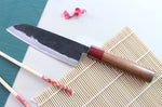 Couteau santoku japonais artisanal Wusaki Yuzo BS2 17cm