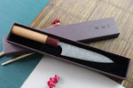 Couteau universel japonais artisanal Yoshimi Kato 12cm VG10 Nickel Damascus cerisier