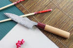 Couteau universel japonais artisanal Yoshimi Kato 12cm VG10 Nickel Damascus cerisier