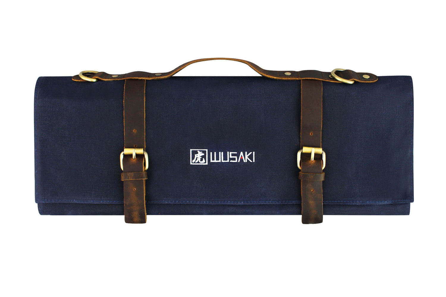 Mallette de cuisinier vide Wusaki denim et cuir - 8 places