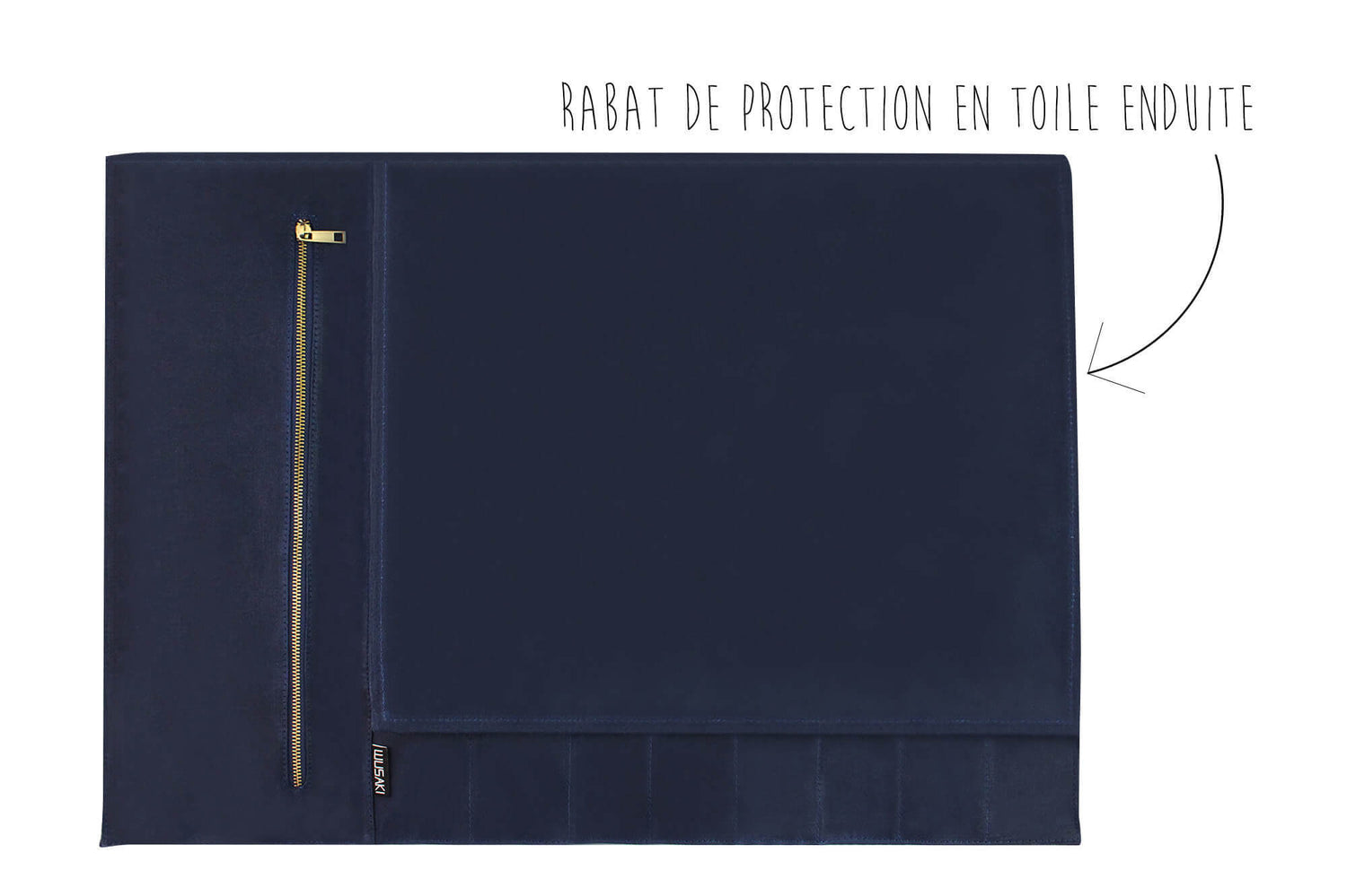 Mallette de cuisinier vide Wusaki denim et cuir - 8 places