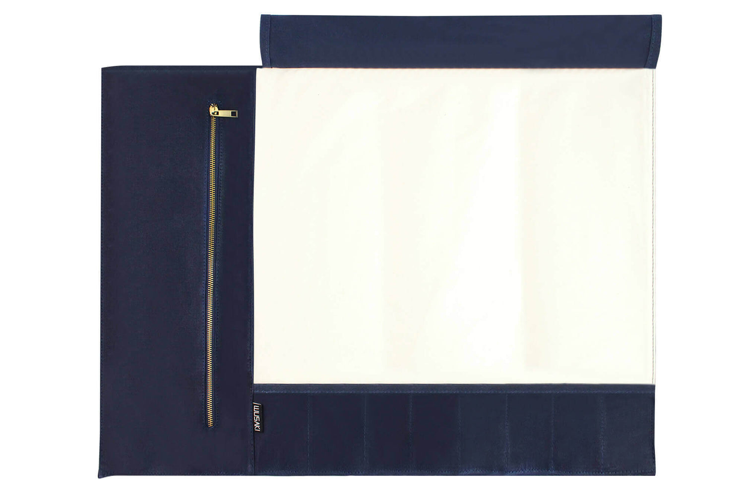 Mallette de cuisinier vide Wusaki denim et cuir - 8 places