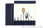 Mallette de cuisinier vide Wusaki denim et cuir - 8 places