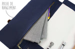 Mallette de cuisinier vide Wusaki denim et cuir - 8 places