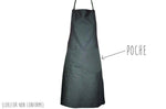 Tablier valet blanc Matfer avec bavette et poche