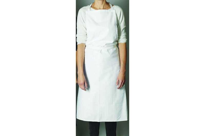 Tablier valet blanc Matfer avec bavette et poche