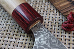 Couteau bunka japonais artisanal Yoshimi Kato 16,5cm VG10 Nickel Damascus cerisier