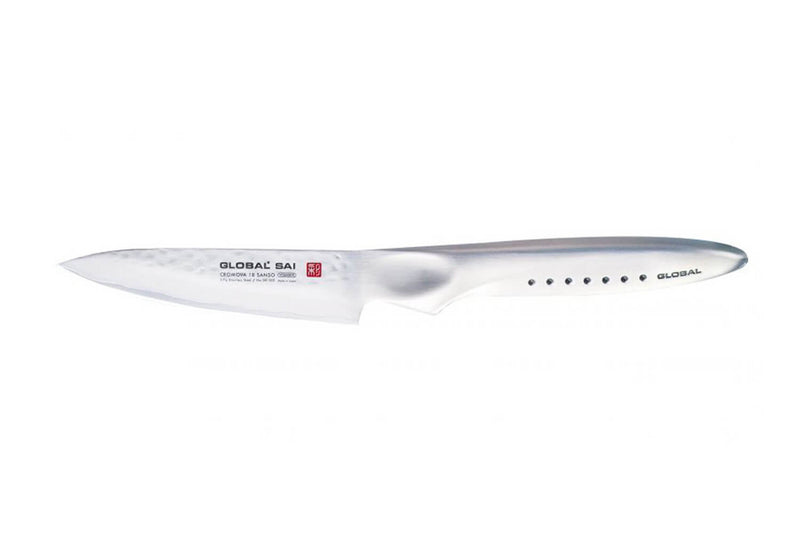 Couteau d'office japonais Global Sai S02R lame martelée 10cm