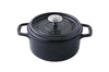 Cocotte ronde Invicta en fonte émaillée noire 20cm