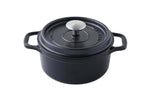 Cocotte ronde Invicta en fonte émaillée noire 20cm