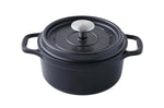 Cocotte ronde Invicta en fonte émaillée noire 24cm