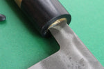 Couteau santoku japonais artisanal Wusaki Nakata BS2 16.5cm manche en noyer