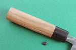 Couteau santoku japonais artisanal Wusaki Nakata BS2 16.5cm manche en noyer