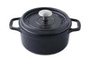 Cocotte ronde Invicta en fonte émaillée noire 28cm