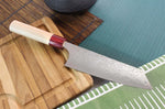 Couteau bunka japonais artisanal Masakage Kiri 17cm damas 49 couches