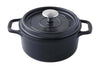 Cocotte ronde Invicta en fonte émaillée noire 32cm