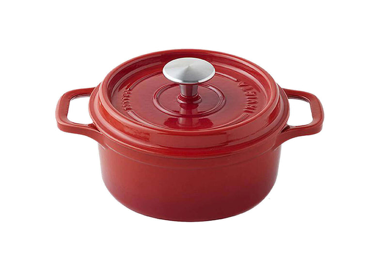 Cocotte ronde Invicta en fonte émaillée rubis 20cm