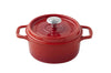 Cocotte ronde Invicta en fonte émaillée rubis 20cm