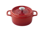 Cocotte ronde Invicta en fonte émaillée rubis 20cm