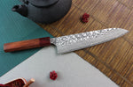 Couteau de chef japonais artisanal Yoshimi Kato 21cm SG2 Damascus