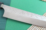 Couteau sujihiki japonais artisanal martelé Yu Kurosaki Shizuku 27cm acier SG2