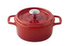 Cocotte ronde Invicta en fonte émaillée rubis 24cm