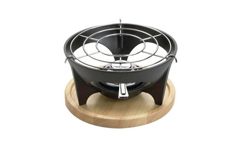 Réchaud à fondue pour caquelon savoyard Invicta en fonte émaillée noir