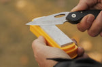 Pierre naturelle d'Arkansas Smith's 102 x 25mm grain fin + coffret support