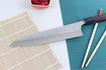 Couteau de chef japonais artisanal martelé Yu Kurosaki Shizuku 24cm acier SG2