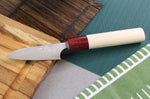 Couteau d'office japonais artisanal Masakage Kiri 7,5cm damas 49 couches
