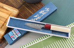 Couteau d'office japonais artisanal Masakage Kiri 7,5cm damas 49 couches