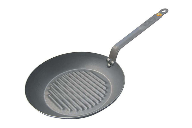 Poêle grill ronde De Buyer Minéral B Element en fer 32cm