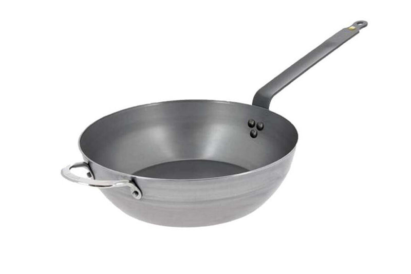 Poêle paysanne bord haut De Buyer Minéral B Element en fer 32cm