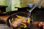 Poêle grill ronde De Buyer Minéral B Element en fer 26cm