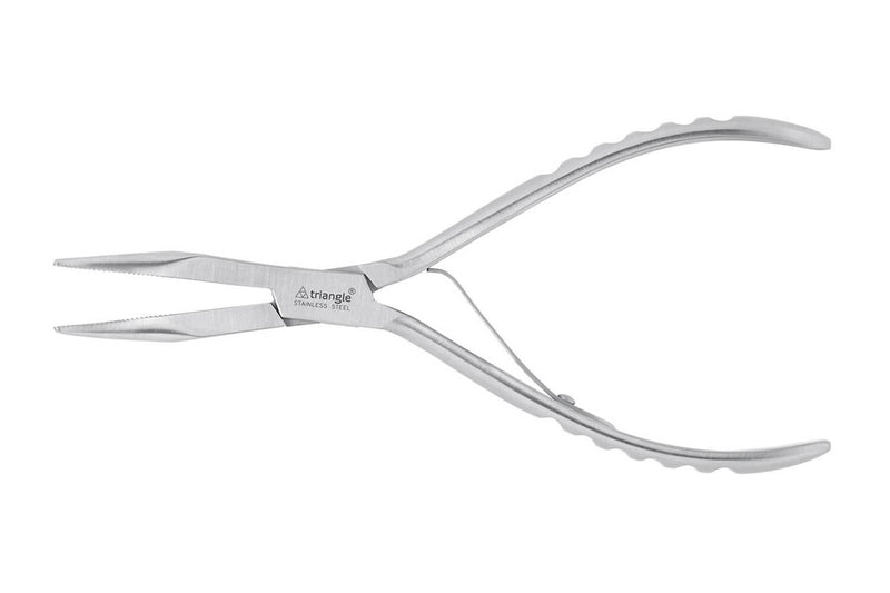 Pince à arêtes coudée Triangle acier inox 20cm