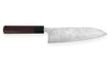 Couteau santoku japonais artisanal Takeshi Saji R2 Damas 16,5cm