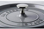 Cocotte STAUB ovale en fonte émaillée gris graphite - 31 cm
