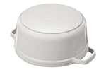 Cocotte STAUB ronde en fonte émaillée truffe blanche - 24 cm