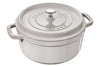 Cocotte STAUB ronde en fonte émaillée truffe blanche - 26 cm