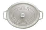 Cocotte STAUB ovale en fonte émaillée truffe blanche - 31 cm